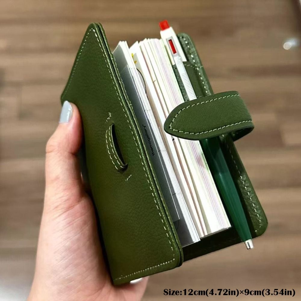 新しいM5グリーンレザーノートブック。無地のページ、厚みのあ - Vintage Leather Journal Notebook のレビューと価格