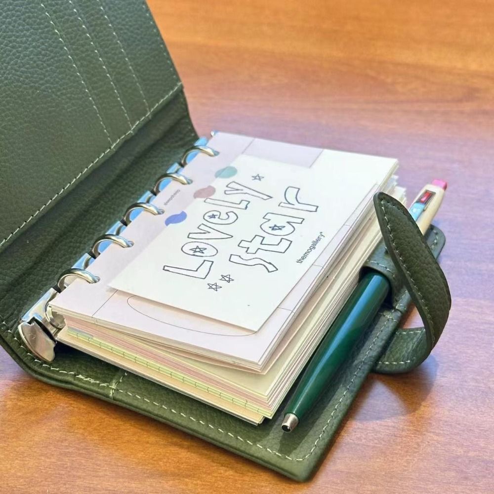 新しいM5グリーンレザーノートブック。無地のページ、厚みのあ - Vintage Leather Journal Notebook のレビューと価格