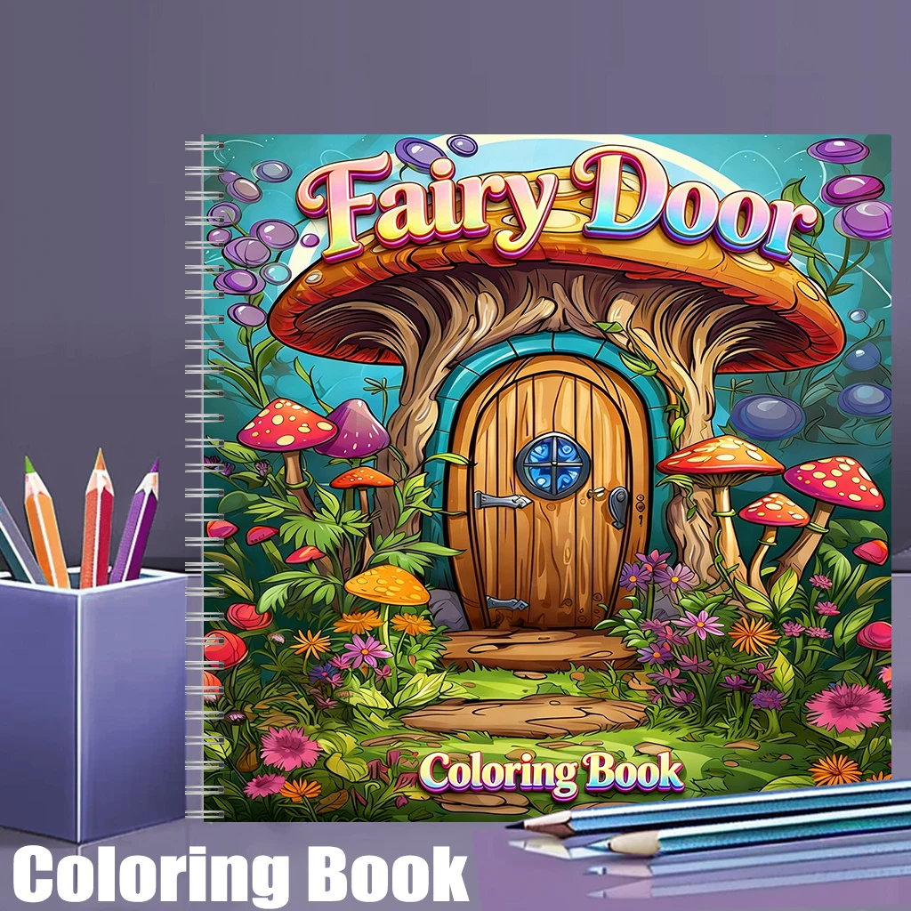 大人のための塗り絵ブック、妖精の扉、誕生日プレゼント、新学期 - Adult Coloring Book Stress Relief のレビューと価格