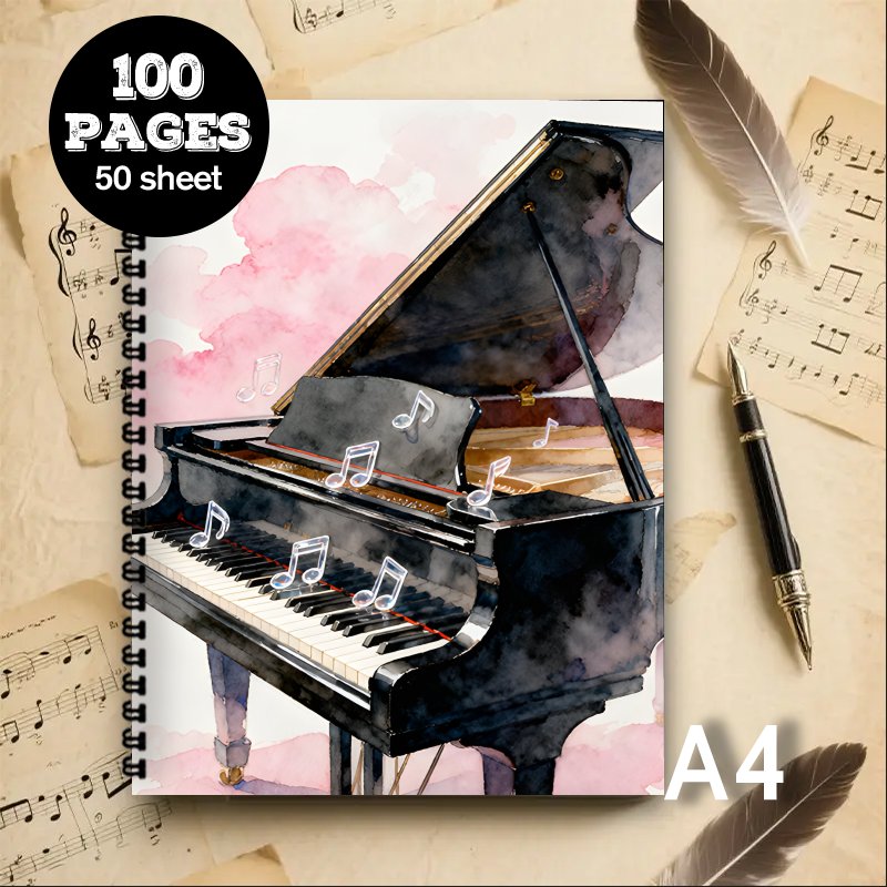 A4サイズ、楽譜ノート、多目的楽譜帳、初心者、プロ、作曲家に - Blank Sheet Music Notebook のレビューと価格