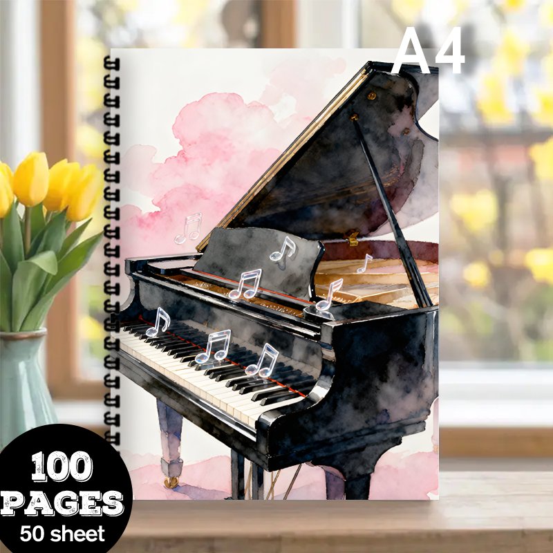 A4サイズ、楽譜ノート、多目的楽譜帳、初心者、プロ、作曲家に - Blank Sheet Music Notebook のレビューと価格
